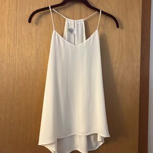 Express Ivory Tank Top Razor back Sz XS